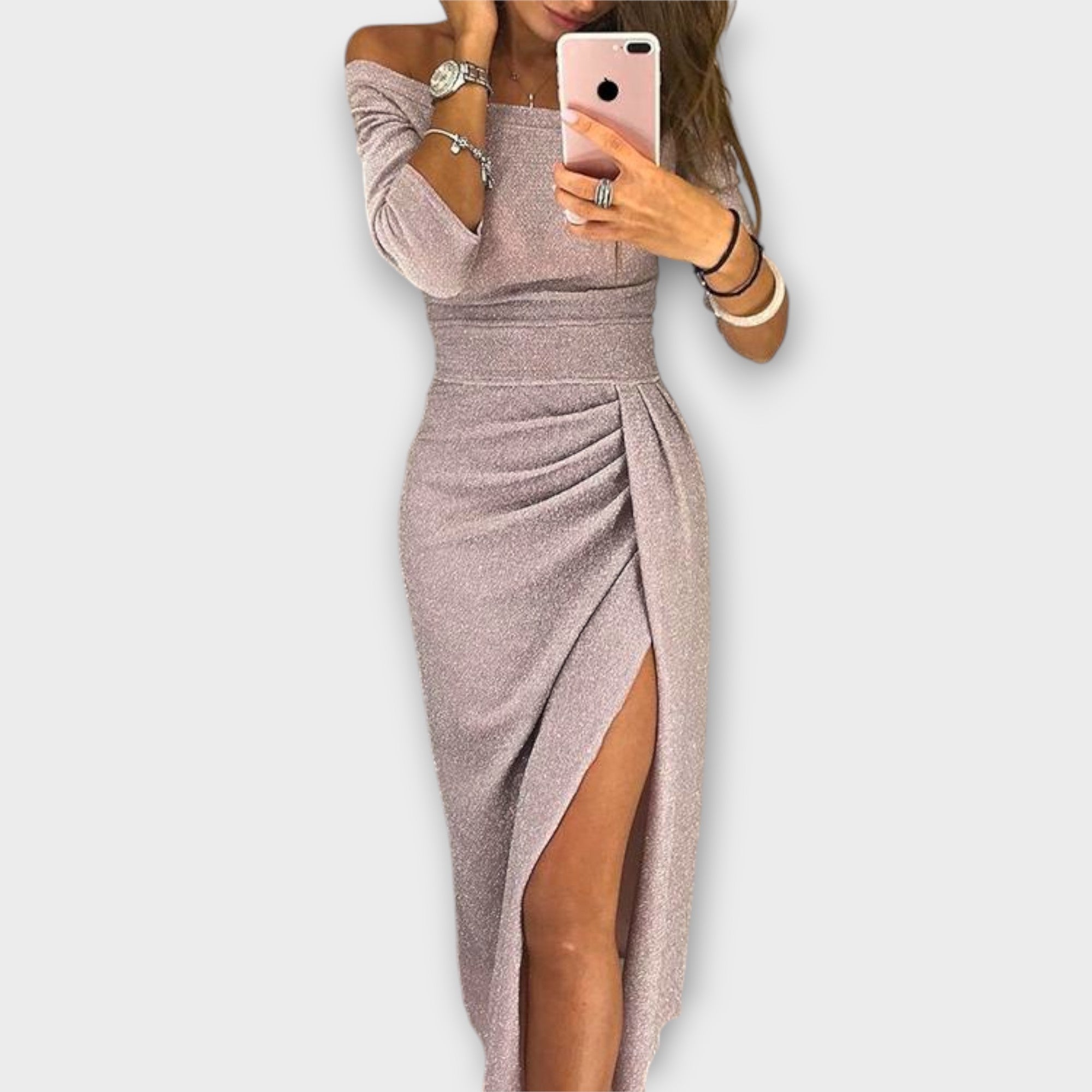 Lena | Elegant off-the-shoulder dress