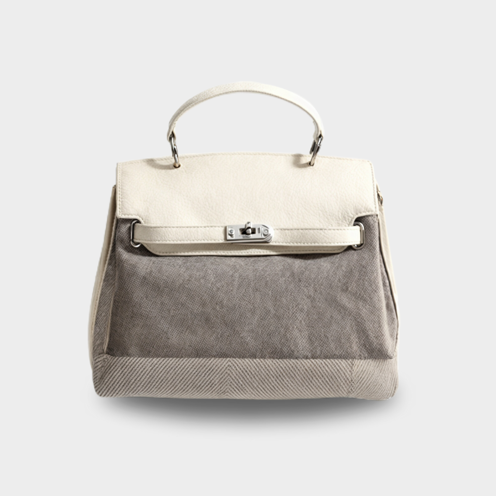 Emilia | Canvas bag made of cowhide