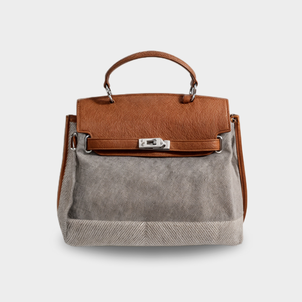 Emilia | Canvas bag made of cowhide