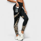 Carmo | High-waisted leggings with leopard print.