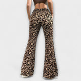 Berenice | Leopard print bootcut pants